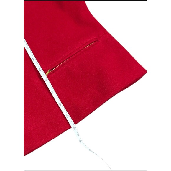 Chico’s Everyday Solid Pointe Red Animal Print Lined Jacket Size 2 Business - Picture 8 of 9